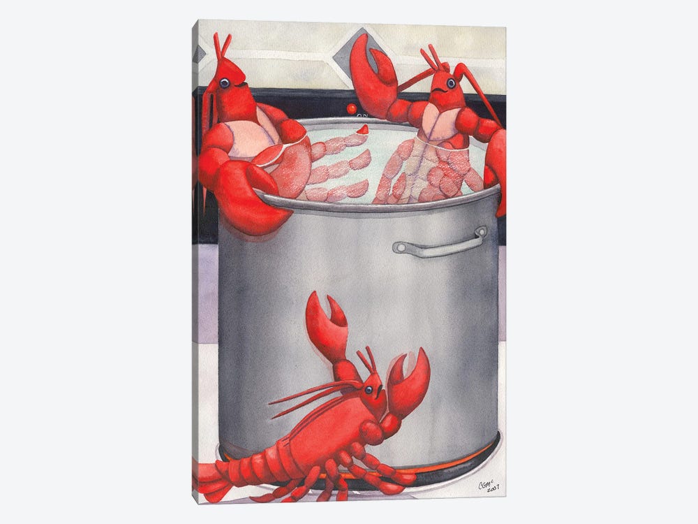 Lobster Spa by Catherine G McElroy 1-piece Canvas Art