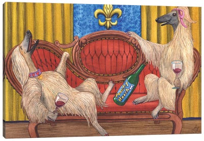 Lots Of Wining Going On With These Bitches! Canvas Art Print - Party Animals
