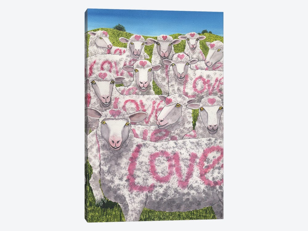 Love Ewes! by Catherine G McElroy 1-piece Canvas Art Print