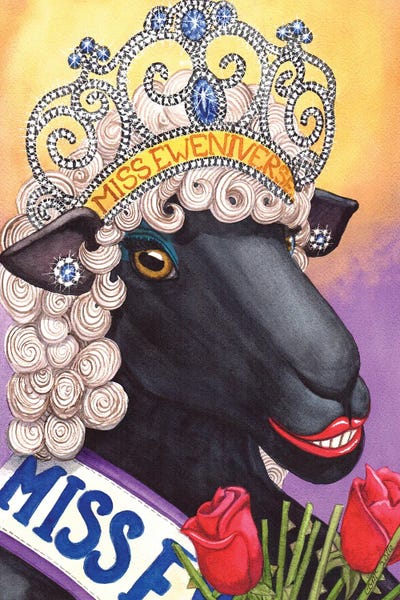 Miss Eweniverse by Catherine G McElroy framed canvas print