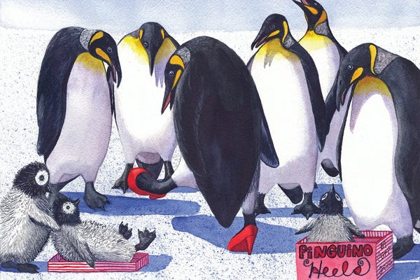 Penguins: Pinguino Heels by Catherine G McElroy