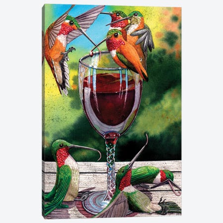 Red Winos Canvas Print #CGM84} by Catherine G McElroy Canvas Art
