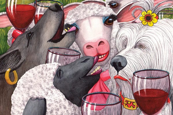 Sheep: Sheepishly Wining With The Bitches by Catherine G McElroy