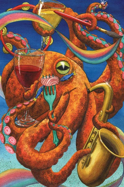 Fine Art Print: Art Partypuss by Catherine G McElroy