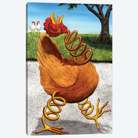 Spring Chicken Canvas Print #CGM93} by Catherine G McElroy Canvas Art
