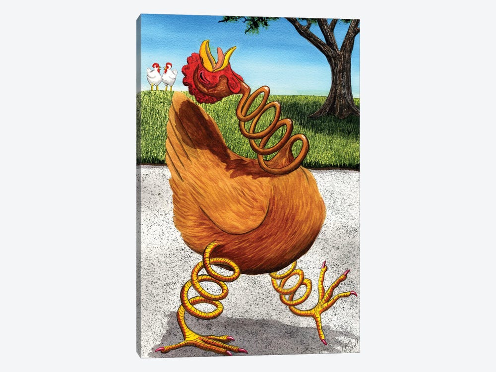 Spring Chicken by Catherine G McElroy 1-piece Canvas Artwork
