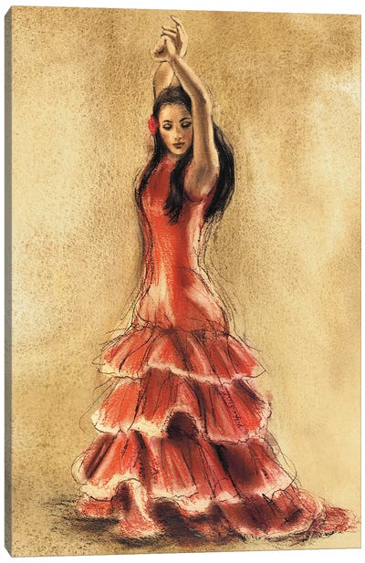 Flamenco Dancer I Canvas Art Print - Flamenco