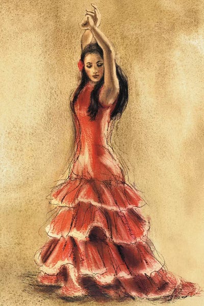 Flamenco: Flamenco Dancer I by Caroline Gold