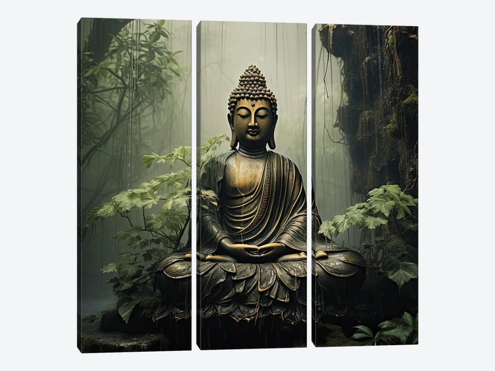 Buddha III by Cameron Gray 3-piece Canvas Artwork