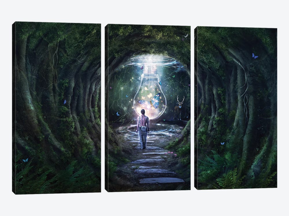 Stay For A Moment by Cameron Gray 3-piece Canvas Art Print