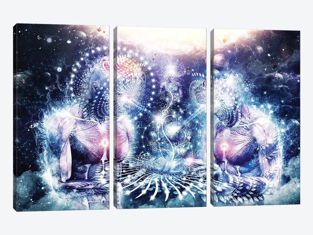 The Knowledge Of The Planets by Cameron Gray 3-piece Canvas Print