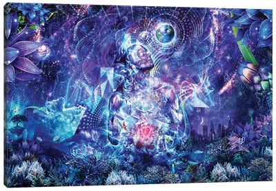 Transcension Canvas Art Print - Cyberpunk Art