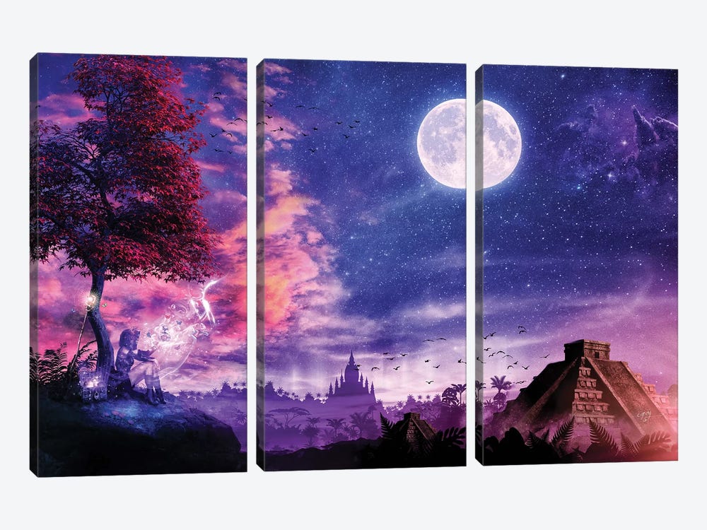 A Place For Fairy Tales by Cameron Gray 3-piece Canvas Wall Art
