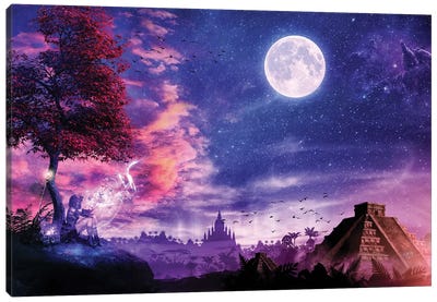 A Place For Fairy Tales Canvas Art Print - Moon Art