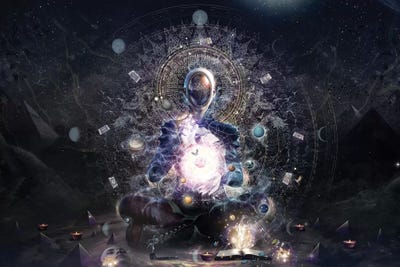 The Cosmic Ritual by Cameron Gray metal wall art