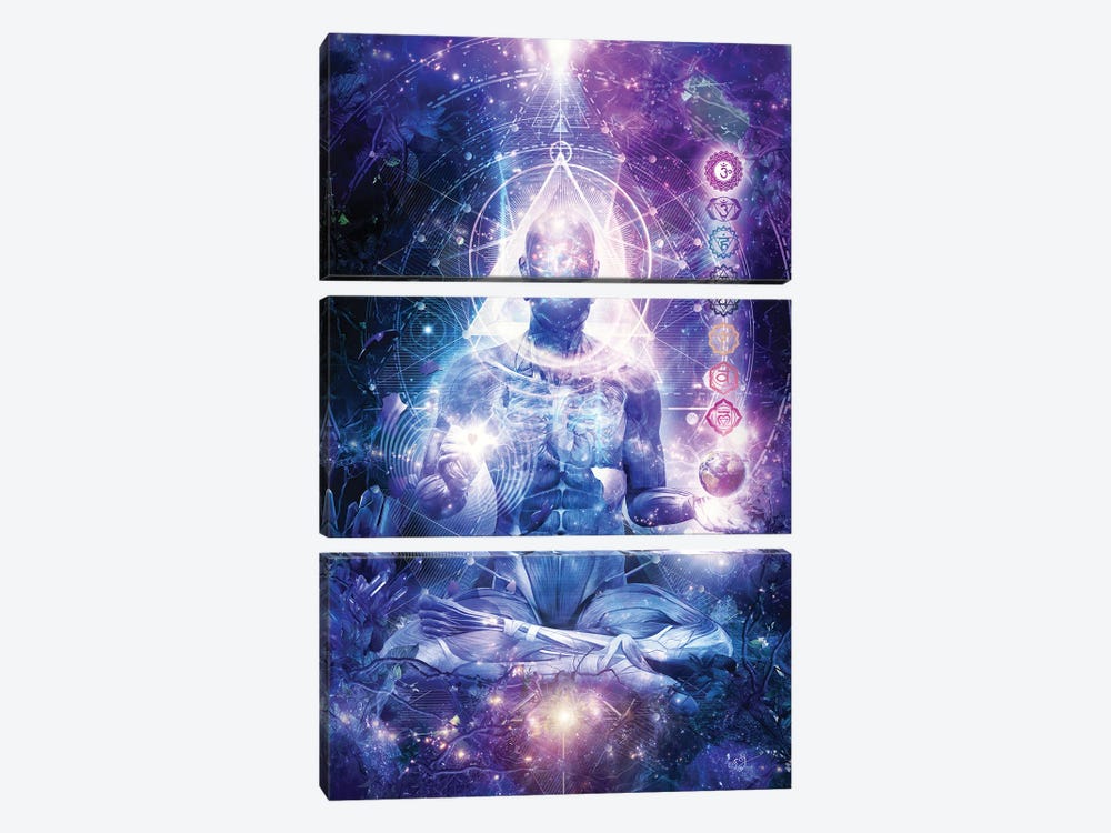 Mind Of Light by Cameron Gray 3-piece Canvas Wall Art