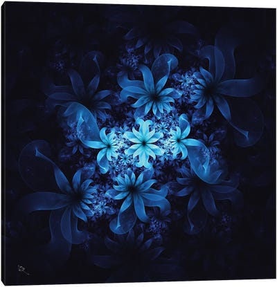 Luminous Flowers Canvas Art Print - Psychedelic & Trippy Art