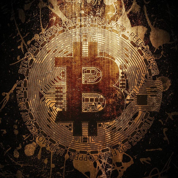 Cameron Gray: Bitcoin Grunge by Cameron Gray