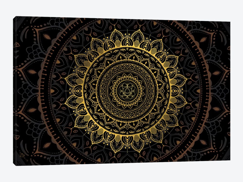 Gold Zen Mandala by Cameron Gray 1-piece Canvas Print
