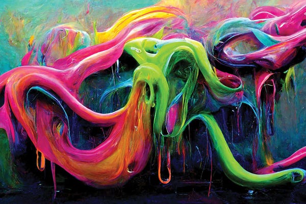 Cameron Gray: Neon Paint Splash by Cameron Gray