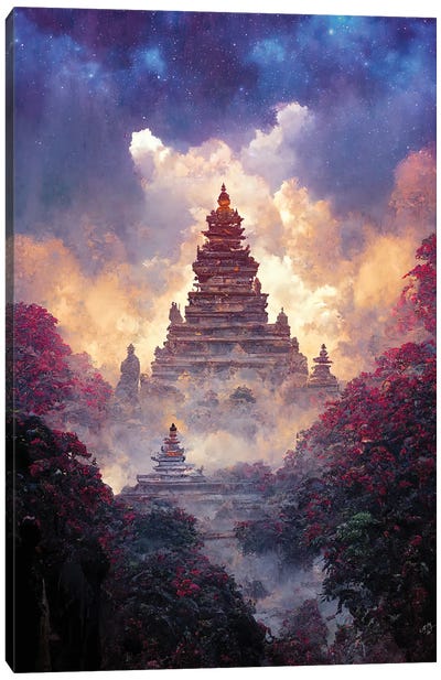 Buddhist Temple Canvas Art Print - Cameron Gray