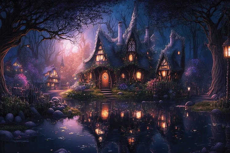 Fantasy Village by Cameron Gray wall art