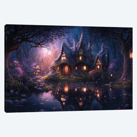 Fantasy Village Canvas Print #CGR95} by Cameron Gray Canvas Wall Art