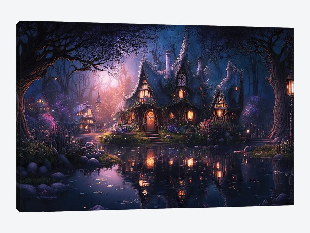 Fantasy Village by Cameron Gray 1-piece Art Print