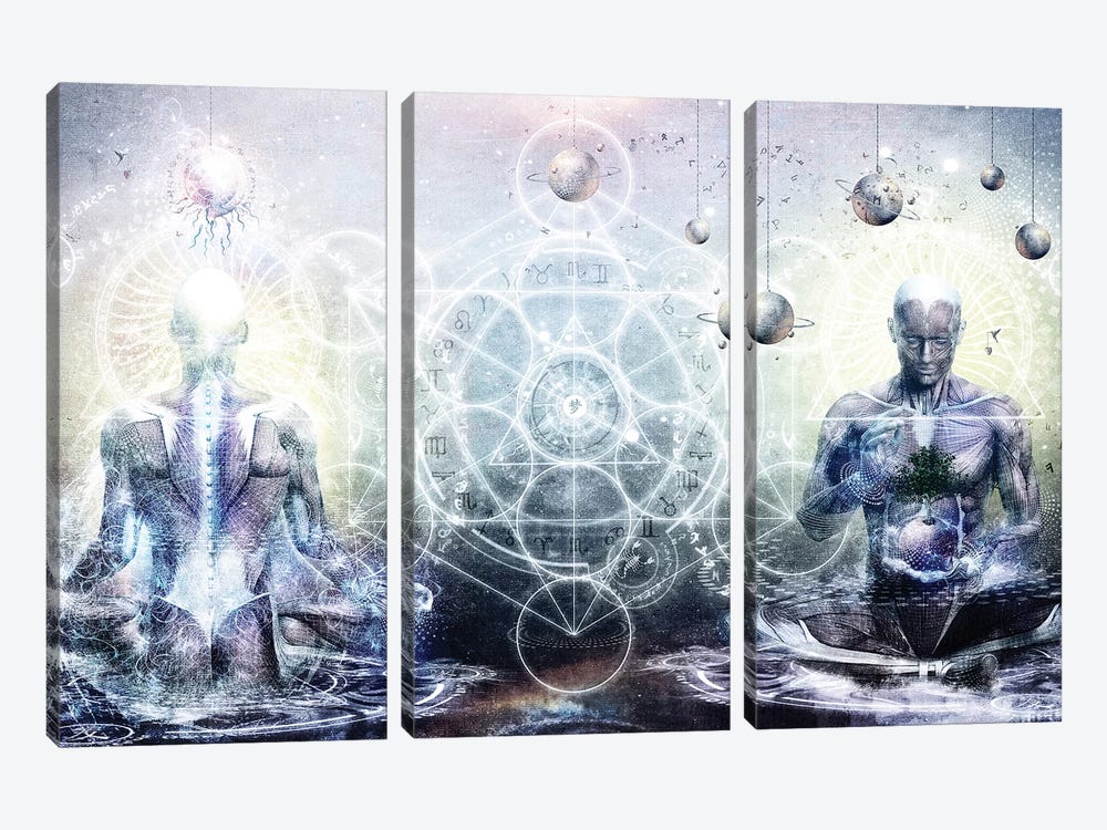 Experience So Lucid Discovery So Clear by Cameron Gray 3-piece Canvas Art Print