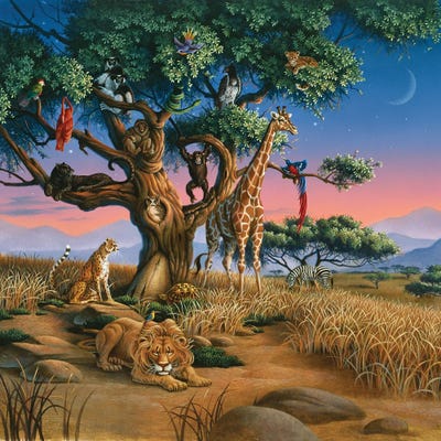 African Wildlife by Corbert Gauthier framed wall art