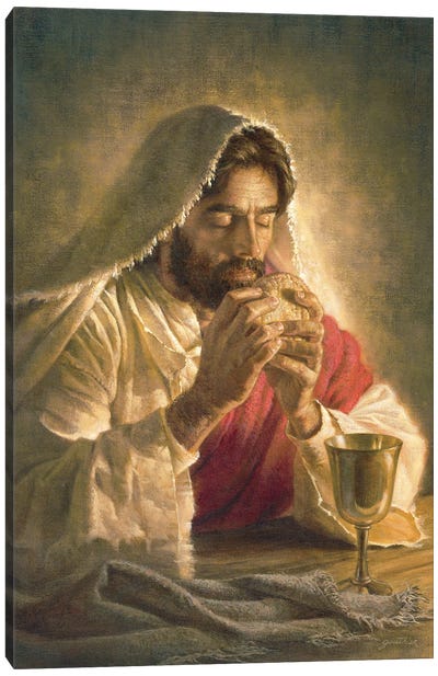 Bread Of Life Canvas Art Print - Religious Figure Art
