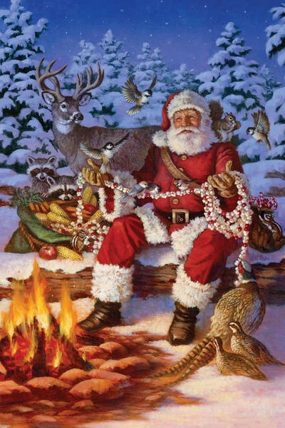 Scenes Of The Season: Christmas Campfire by Corbert Gauthier