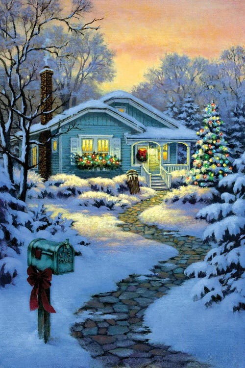 Christmas Cottage by Corbert Gauthier wall art