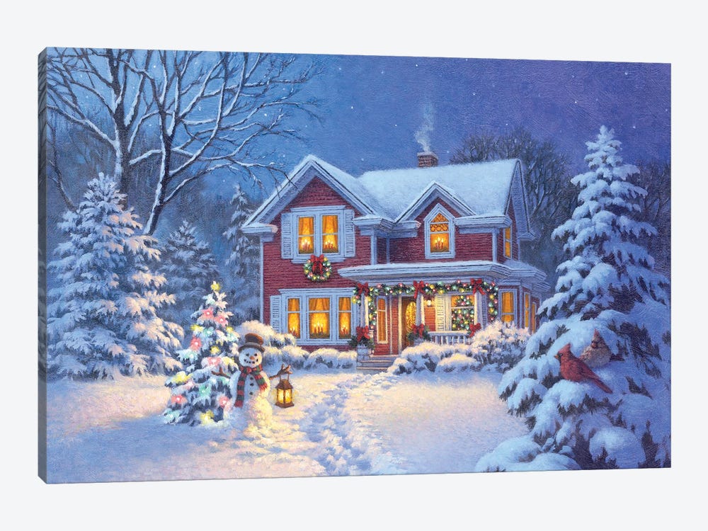 Christmas Greetings by Corbert Gauthier 1-piece Canvas Print