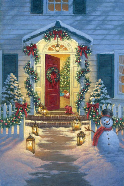 Christmas Porch by Corbert Gauthier wall art
