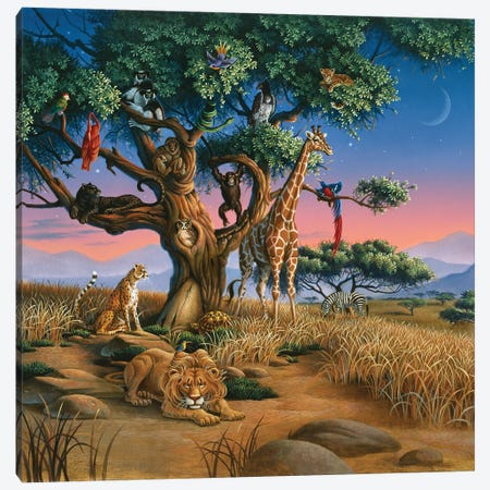 African Wildlife Canvas Print #CGT1} by Corbert Gauthier Art Print