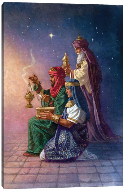 Gifts Of The Magi Canvas Art Print - Nativity Scene Art