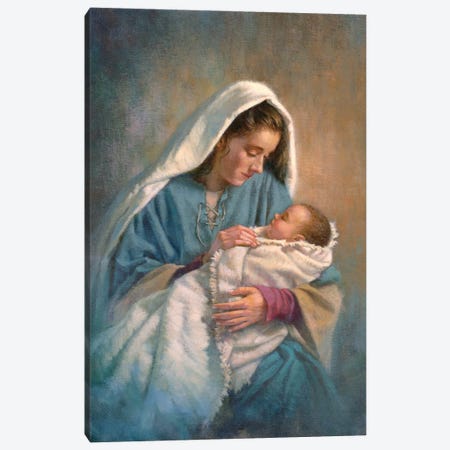 Mary Baby Jesus Canvas Print #CGT40} by Corbert Gauthier Canvas Artwork