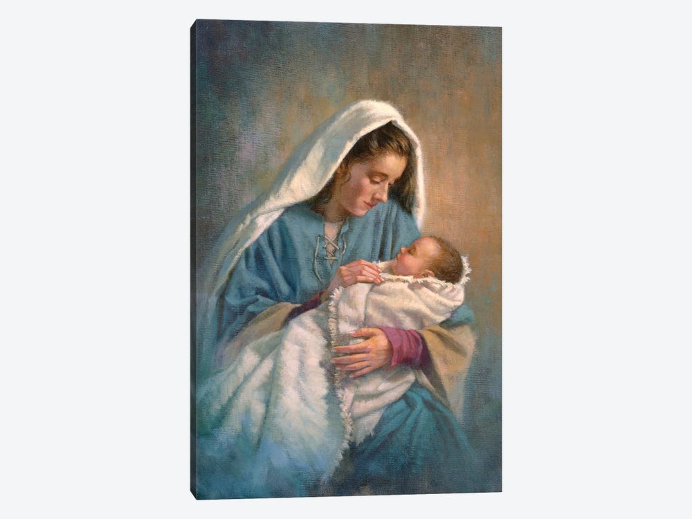 Mary Baby Jesus by Corbert Gauthier 1-piece Canvas Print