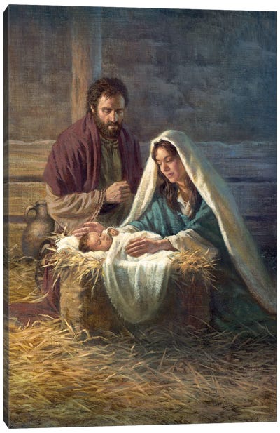 Nativity Canvas Art Print - Family Art