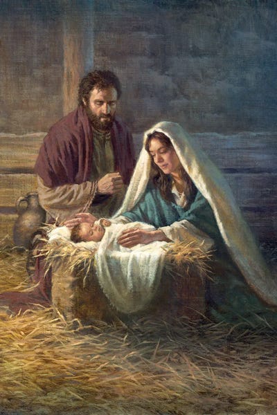 Large Wall Art & Big Canvas Prints: Nativity by Corbert Gauthier