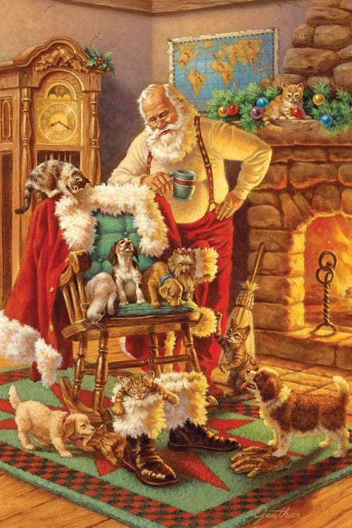 Santa & Friends by Corbert Gauthier wall art