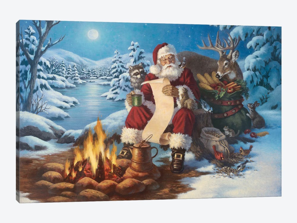 Santas List by Corbert Gauthier 1-piece Canvas Art Print