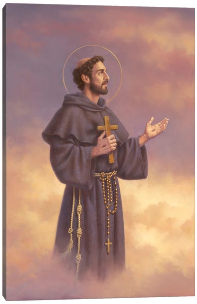 St Francis of Assisi Canvas Art Print - Corbert Gauthier