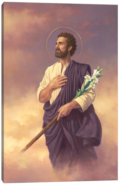 St Joseph Canvas Art Print - Religion & Spirituality Art