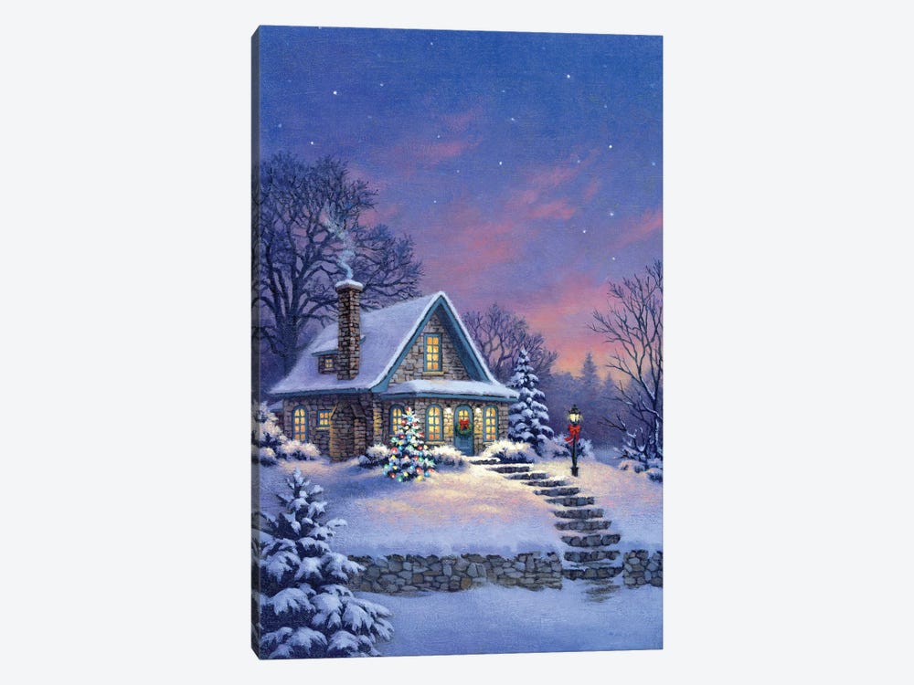 Twilight Cottage by Corbert Gauthier 1-piece Art Print