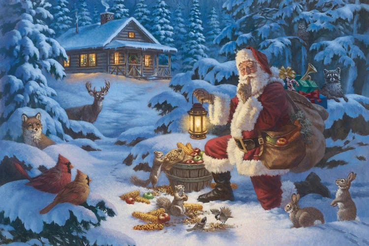 Woodland Santa by Corbert Gauthier wall art