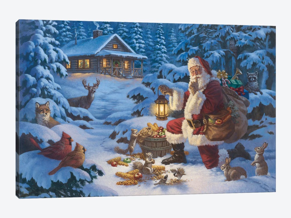 Woodland Santa by Corbert Gauthier 1-piece Canvas Print