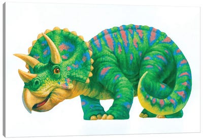 Baby Triceratops Canvas Art Print - Corbert Gauthier
