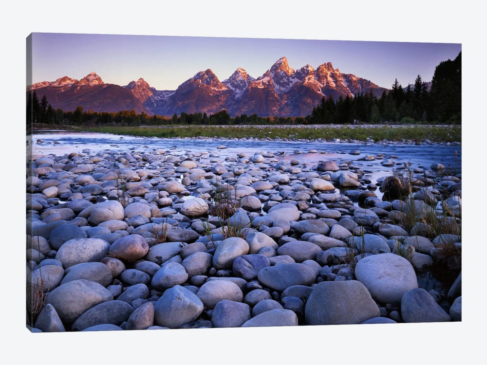 Teton Range As Seen From The Bank Of The Snake River, Grand Teton National Park, Wyoming, USA by Charles Gurche 1-piece Art Print
